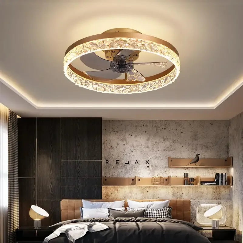 AerisGlow – Crystal LED Ceiling Fan
