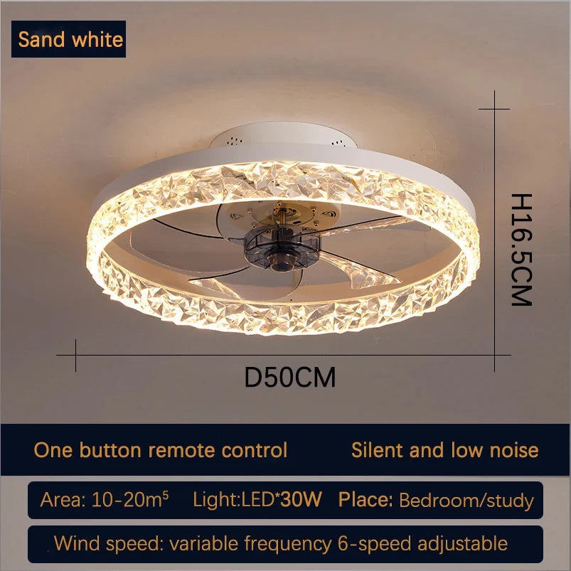 AerisGlow – Crystal LED Ceiling Fan