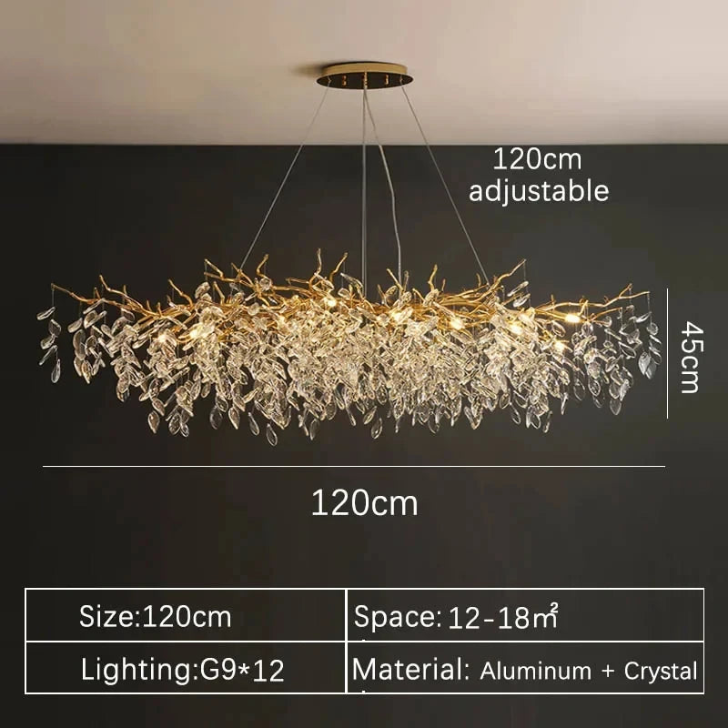 Crystal Cascade LED Chandelier