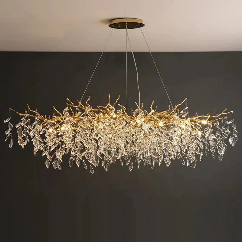 Crystal Cascade LED Chandelier
