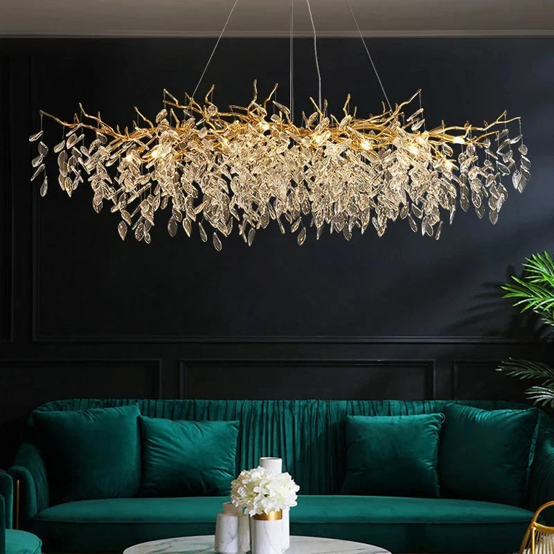 Crystal Cascade LED Chandelier