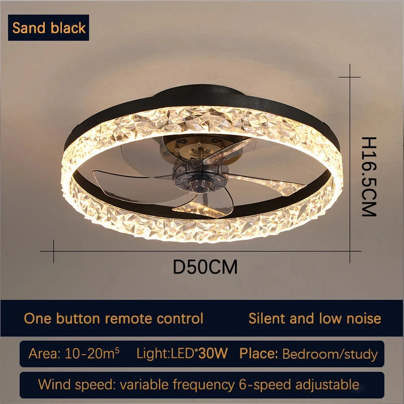 AerisGlow – Crystal LED Ceiling Fan