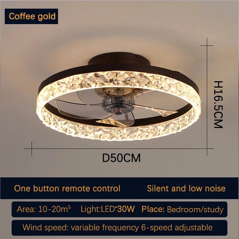 AerisGlow – Crystal LED Ceiling Fan