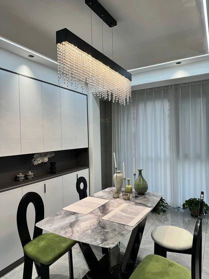 Elysia Luxe - Modern Crystal LED Island Chandelier