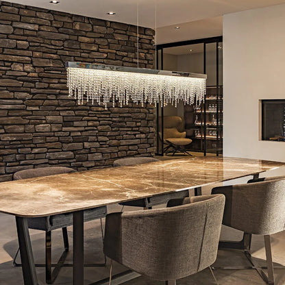 Elysia Luxe - Modern Crystal LED Island Chandelier