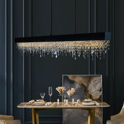 Elysia Luxe - Modern Crystal LED Island Chandelier
