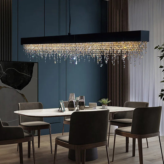 Elysia Luxe - Modern Crystal LED Island Chandelier