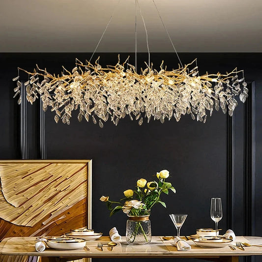Crystal Cascade LED Chandelier