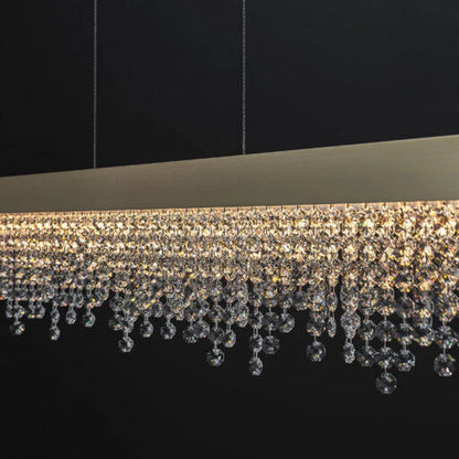 Elysia Luxe - Modern Crystal LED Island Chandelier